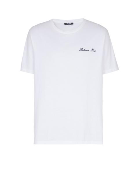 Balmain Embroidered Balmain Signature T-shirt