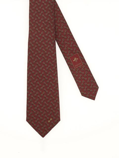 GUCCI Gucci Men Silk Jacquard Tie With Clamps