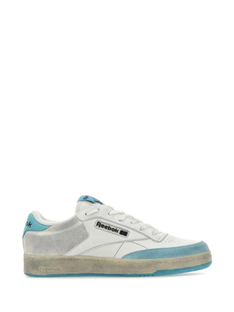 Reebok Two-tone leather and suede Club C sneakers