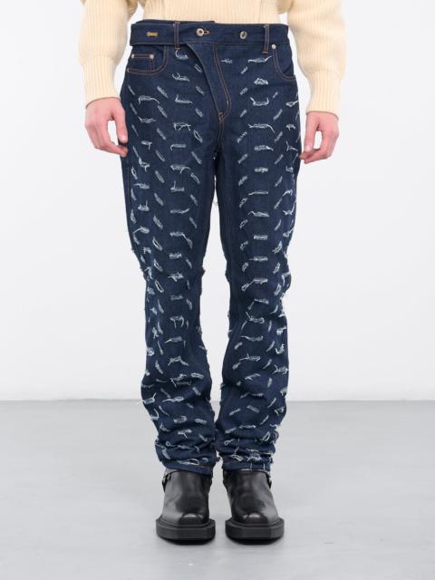 JUNTAE KIM Slashed Jeans