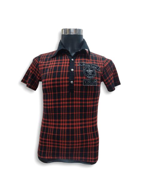 Other Designers IN THE ATTIC Tartan Check Collar T-shirt