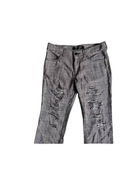 Vintage Fall 2003 houndstooth destroyed pants