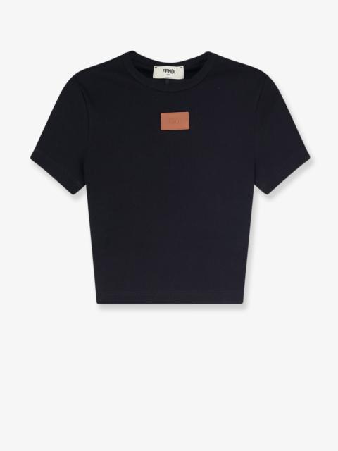 FENDI Fendi Women Cropped Stretch Cotton T-Shirt