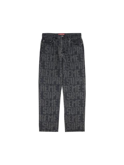 Supreme Supreme Needle Punch Regular Jean 'Washed Black'