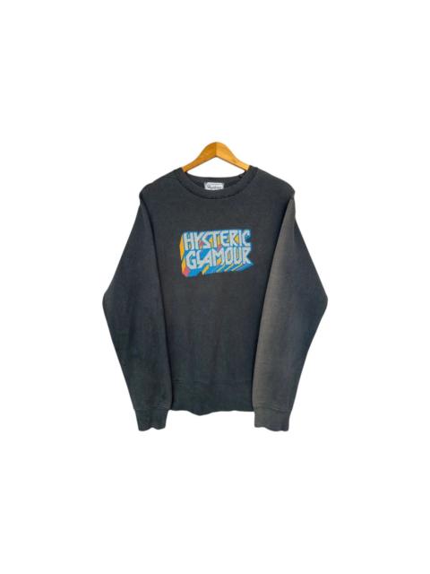 Hysteric Glamour Vintage Hysteric Sunfaded Black Spellout Sweatshirt