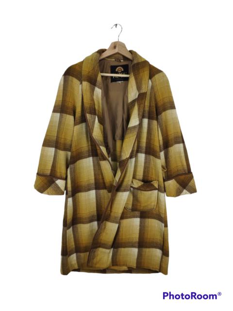 Other Designers Cardigan - OFFER💥 Vintage Wool Cardigan Dress Gown Checkered Style