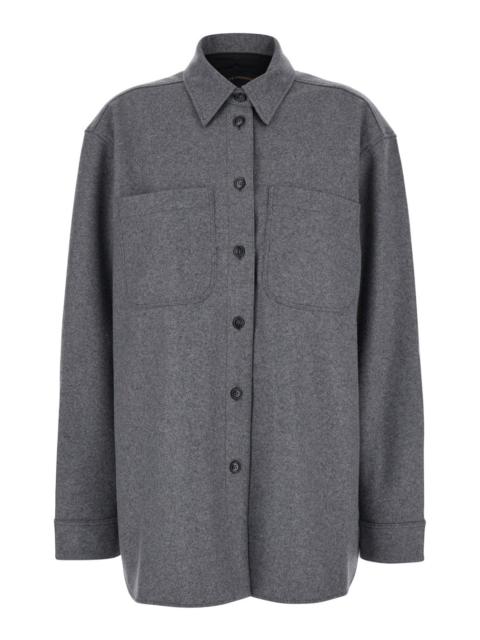 THE ANDAMANE - The Andamane Women 'Tina' Grey Oversize Shirt In Wool Woman