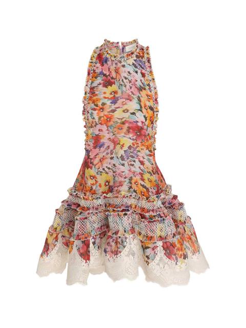 Zimmermann Luna Floral Linen-Silk Mini Dress floral