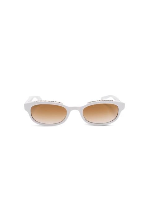 Chrome Hearts Lowrider oval-frame sunglasses