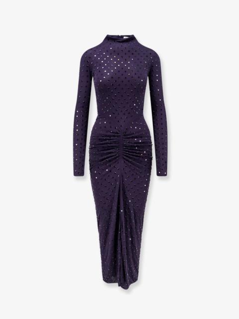 Alaïa Alaia Women Long Viscose Dress With All-Over Rhinestones