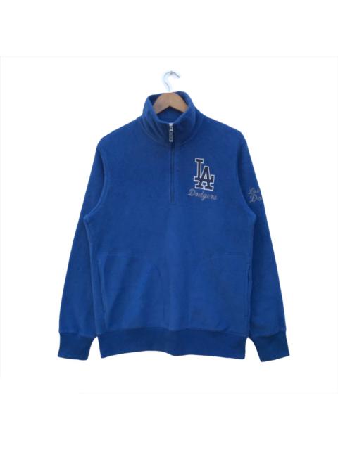 Other Designers MLB - La Dodgers Fleece Embroidered Logo Half zip Sweater