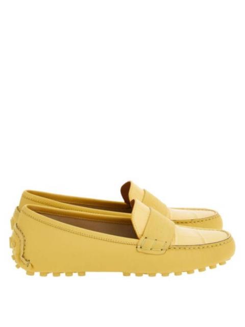 FERRAGAMO Ferragamo Iside Driver Moccasins with Logo, Size 7 C