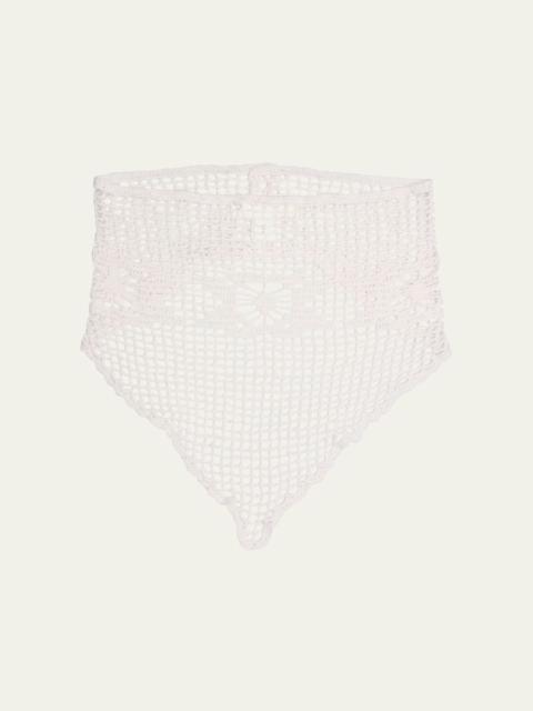 diotima Doilie Crochet-Knit Bandana