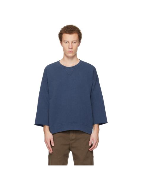 visvim Blue Jumbo SB 3/4 DMGD Sweatshirt