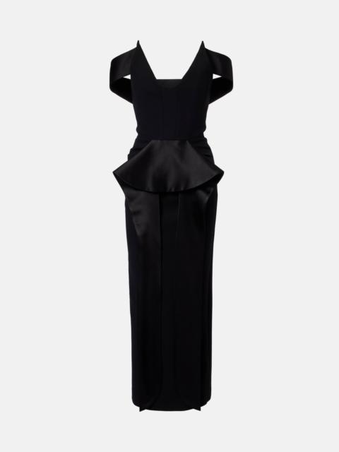MATICEVSKI Barrier off-shoulder satin midi dress