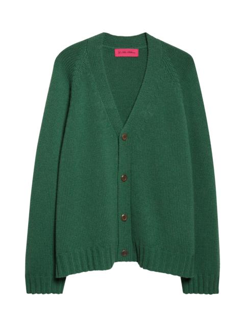 The Elder Statesman The Elder Statesman Oak Cashmere V-Neck Cardigan in Fern at Nordstrom