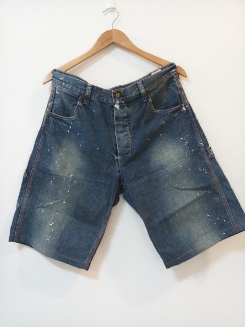 orSlow RARE Orslow Paint-Splattered Denim Carpenter Shorts
