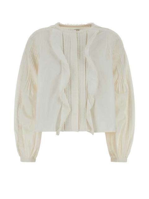 Isabel Marant Isabel Marant Women Ivory Cotton Cubraly Blouse