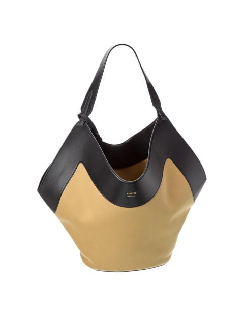 KHAITE KHAITE Lotus Medium Canvas & Leather Tote