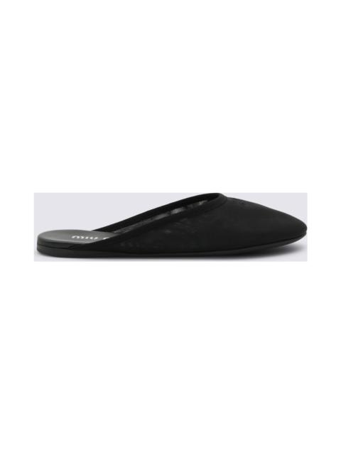 Miu Miu Black Leather Flats