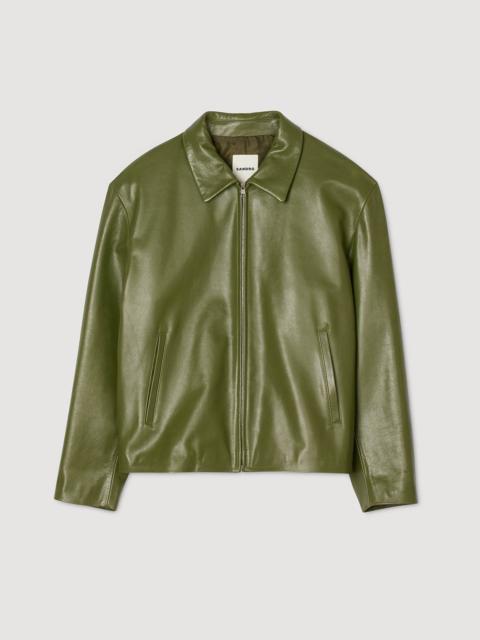 Sandro ZIP-UP LEATHER JACKET