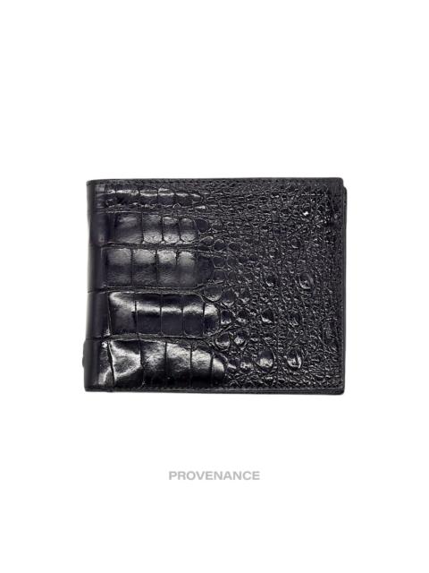 CELINE Celine 5CC Bifold Wallet - Black Crocodile Leather