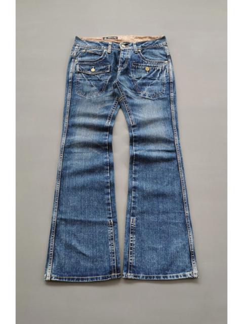 Other Designers Le Grande Bleu (L.G.B.) - Blaind Alley Flare Bootcut Patches Pocket Denim Jeans