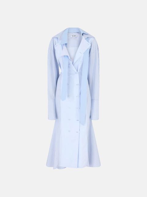 THE ATTICO BLUE MIDI SHIRT DRESS