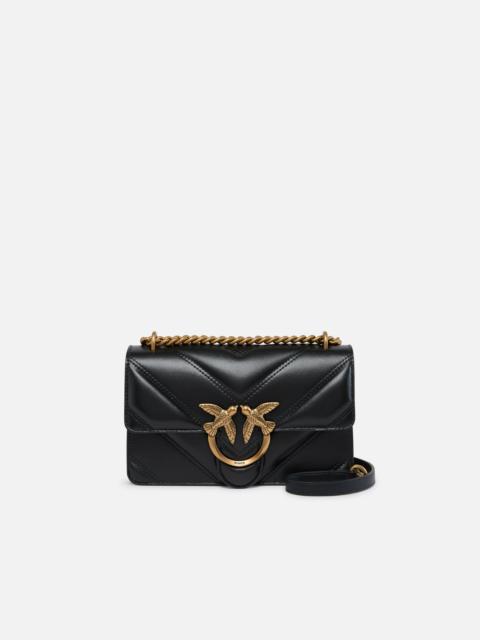 PINKO LOVE BAG MINI CHEVRON-QUILTED NAPPA LEATHER CROSSBODY BAG