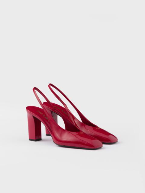 Prada Patent leather slingback pumps