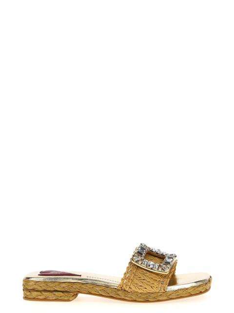 Roger Vivier Raffia jewel sandals