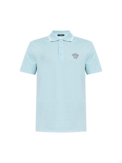 VERSACE Medusa-embroidered polo shirt