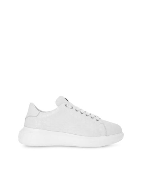 PHILIPP PLEIN monogram-embossed leather sneakers