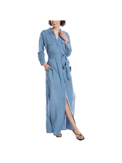 L'AGENCE L'AGENCE Cameron Long Linen-Blend Shirtdress