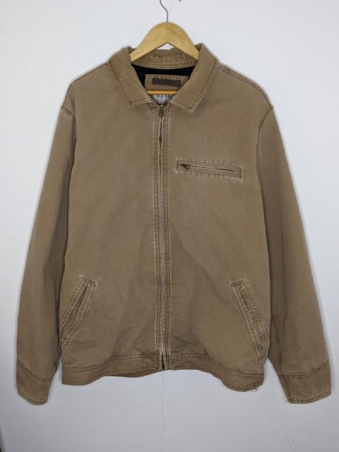 Other Designers Vintage - Old Navy Distressed Workwear Lined Brown Canvas Jacket