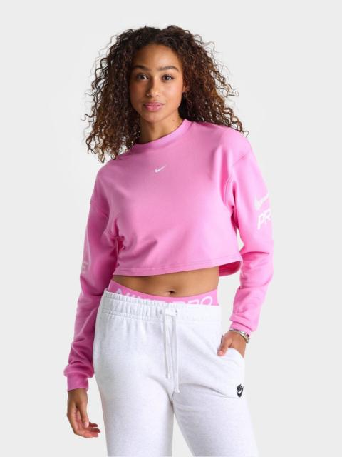 Nike Women's Nike Pro Dri-FIT French Terry Loose Crewneck Sweatshirt