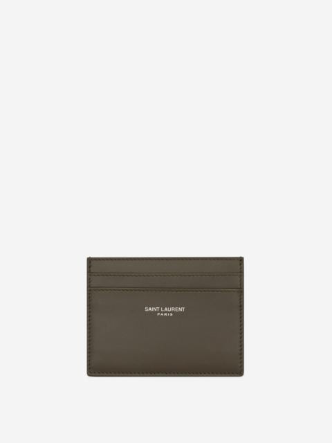 SAINT LAURENT LEATHER LOGO CARD HOLDER