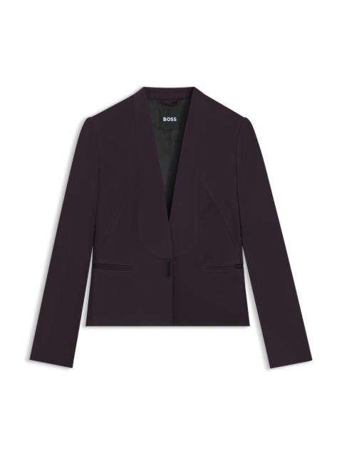 BOSS REGULAR-FIT TUXEDO BLAZER WITH SHAWL LAPELS