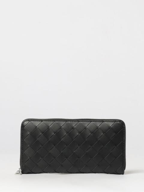 Bottega Veneta Bottega Veneta Men Continental Zip-Around Wallet Bottega Veneta In Woven Calfskin