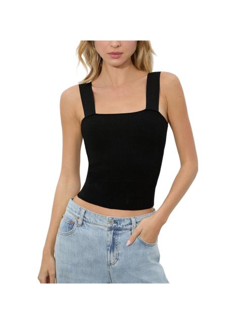 alice + olivia Torie Wide Strap Wool-Blend Tank
