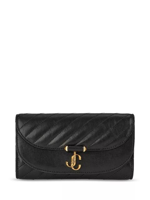 JIMMY CHOO Avenue Curve Leather Wallet on Chain