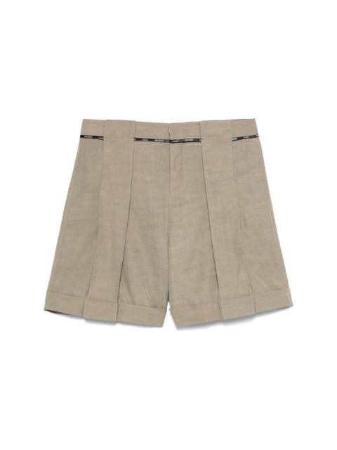 pleated shorts