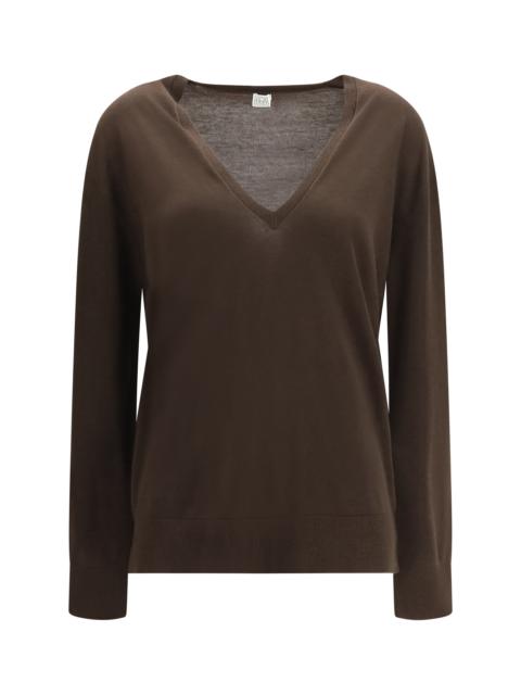 TOTEME Toteme V-neck Cashmere-blend Sweater Fondante