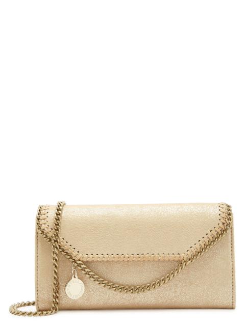 Stella McCartney Stella Mccartney Falabella Metallic Faux Suede Wallet-on-chain