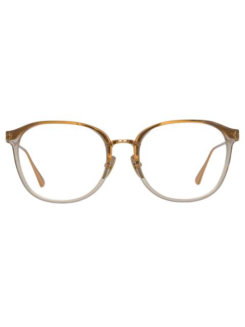 LINDA FARROW Men's Park Optical in Caramel Ash
