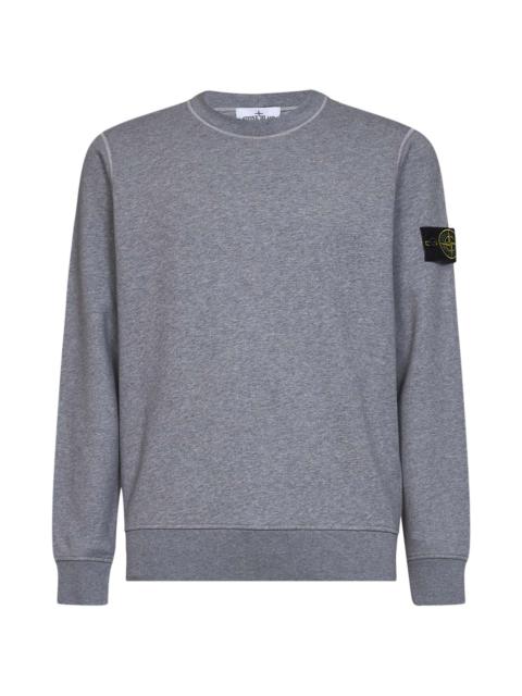 Stone Island Stone Island Men Melange Grey Melange Organic Cotton Crewneck Sweatshirt