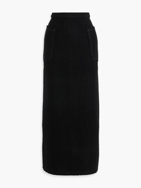 Max Mara Galosce wool and cashmere-blend felt maxi skirt