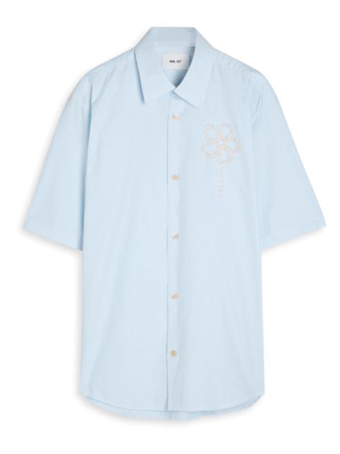 NN07 NN07 Freddy Floral-appliquéd Cotton Shirt