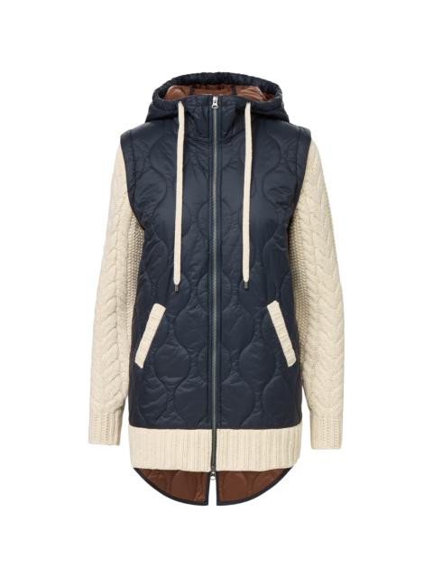 VERONICA BEARD BARROWS KNIT-SLEEVE QUILTED JACKET