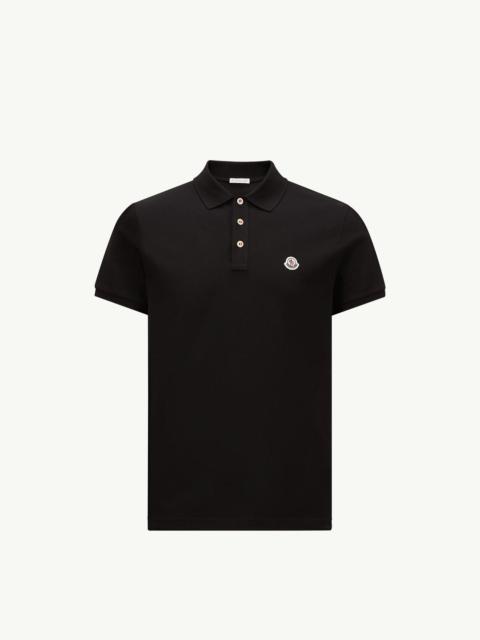 Moncler Logo Patch Cotton Polo Shirt